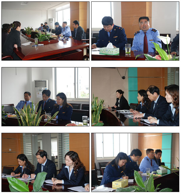 瀏陽市工商行政管理局、公平交易局、瀏陽生物醫(yī)藥園區(qū)工商分局等工作小組成員一行來綠之韻集團(tuán)作行政指導(dǎo)工作