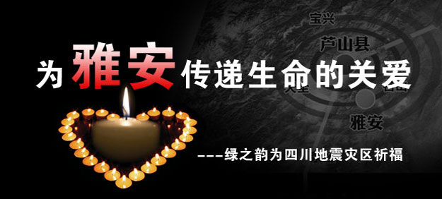 為雅安祈?！G之韻用愛心行動守護雅安人民