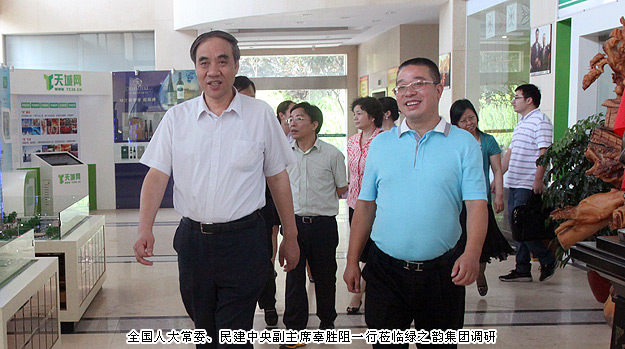 全國人大常委、全國人大財經(jīng)委員會副主任、民建中央副主席辜勝阻一行蒞臨綠之韻集團調(diào)研指導