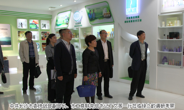 中共長(zhǎng)沙市委統(tǒng)戰(zhàn)部副部長(zhǎng)、市工商聯(lián)黨組書記丁文等一行蒞臨綠之韻調(diào)研