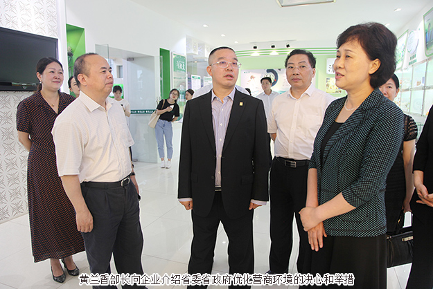 中共湖南省委常委、省委統(tǒng)戰(zhàn)部部長黃蘭香一行蒞臨綠之韻調(diào)研指導