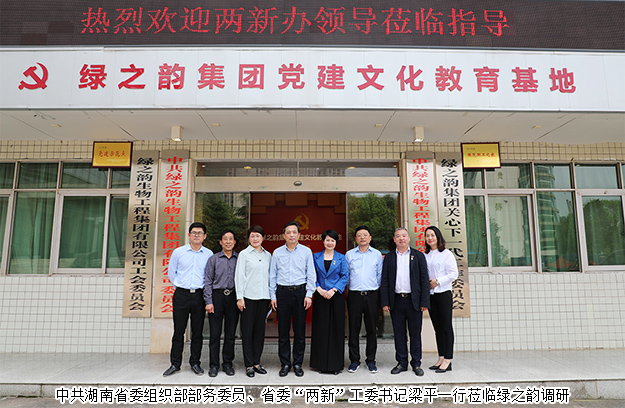 中共湖南省委組織部部務(wù)委員、省委“兩新”工委書記梁平一行蒞臨綠之韻調(diào)研