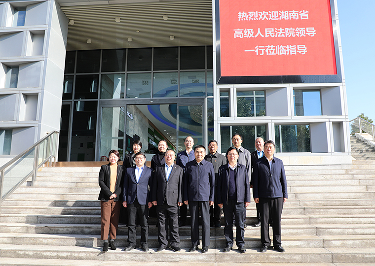 湖南省高級人民法院黨組書記、院長田立文一行蒞臨綠之韻調(diào)研指導(dǎo)
